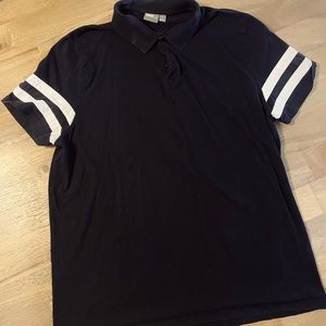 Men’s ASOS Black Polo With Arm Stripes